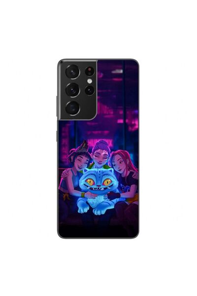 OEM Husa compatibila cu Samsung Galaxy S21 Ultra Silicon Gel Tpu Model KPop D...