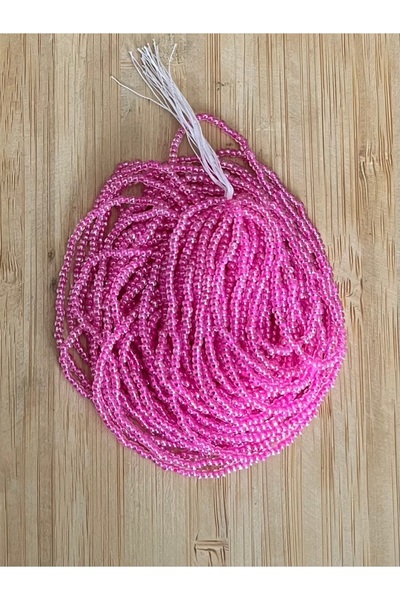 Öztürk Tuhafiye Glass Pink Sand Beads Czechoslovakia, Adana, Prison Work, Nee...