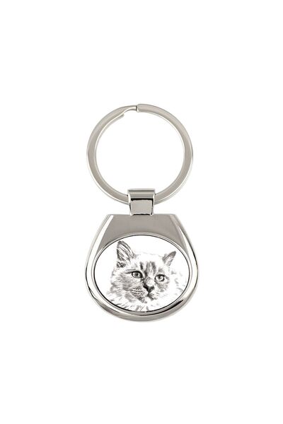Art - Dog Breloc Art-Dog Pisică Birmană — Pandantiv personalizat din metal ar...