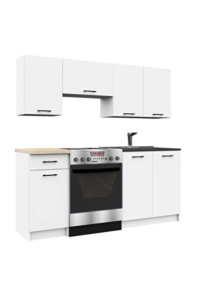 SERSIMO Set de mobilier de bucătărie Oliwia 180 cm, cu blat din stejar Sonoma...