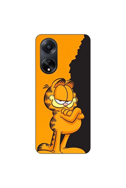 OEM Калъф, съвместим с Oppo A98 5G, силиконов гел TPU модел Гарфийлд, черен и...