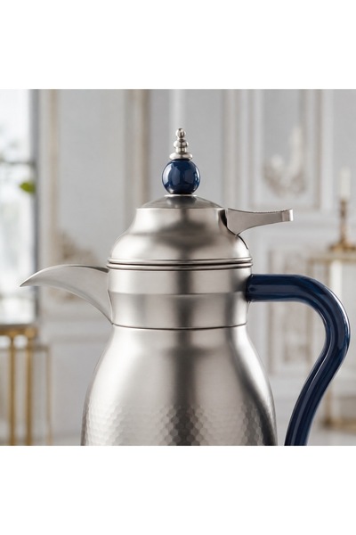 laverahome Luxury Silver Tramss Set with Elegant Blue Accents and High-End Ma...