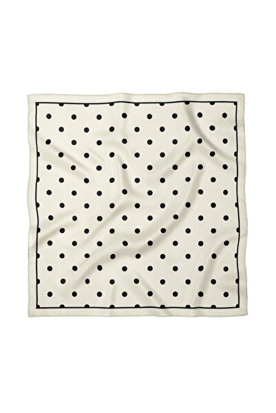 Sultan İpek Polka Dot Patterned Scarf / Bandana 50X50Cm