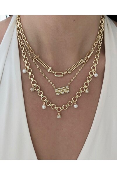 Hegi Collection Minimal İnci Charm Detaylı Kolye