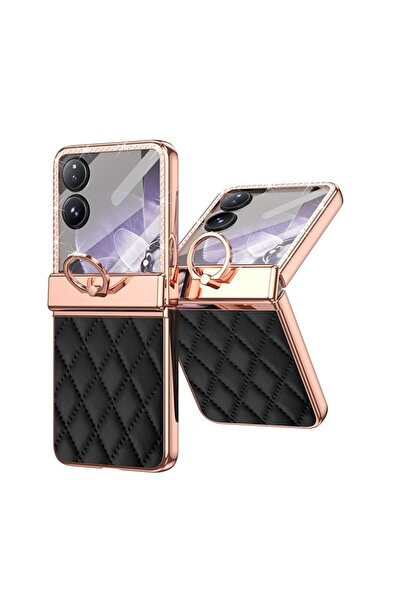 sscase Rhombus and Strass Σκληρή Θήκη με Δαχτυλίδι Black (Xiaomi Mix Flip 5G)