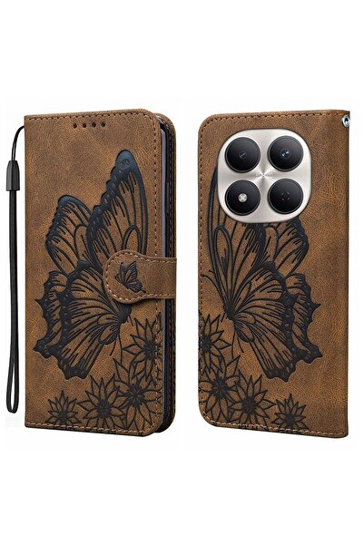 sscase Butterfly Θήκη Πορτοφόλι Brown (Xiaomi Redmi Note 15 Pro 5G)