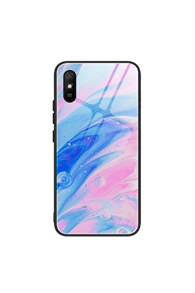 sscase Painted Θήκη Σιλικόνης με Τζάμι Cyan (Xiaomi Redmi 9A)