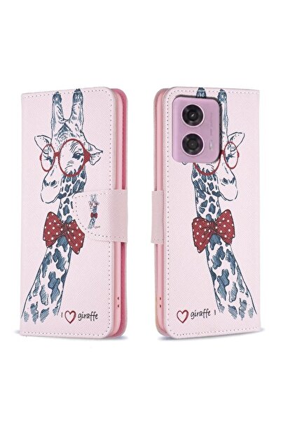 sscase Colored Drawing Θήκη Πορτοφόλι Giraffe (Motorola Moto E14)