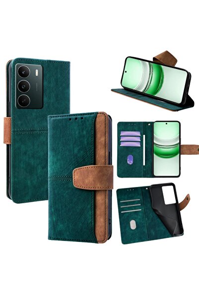 sscase Dual Color Θήκη Πορτοφόλι Green (Realme C71 4G)