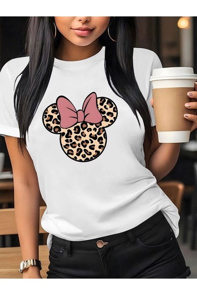 puolikuu Tricou unisex cu croială confortabilă, cu panglică și imprimeu dublu
