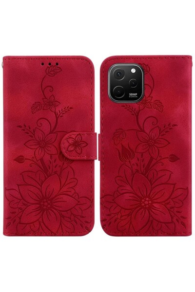 sscase Lily Θήκη Πορτοφόλι Red (Huawei Nova Y61)