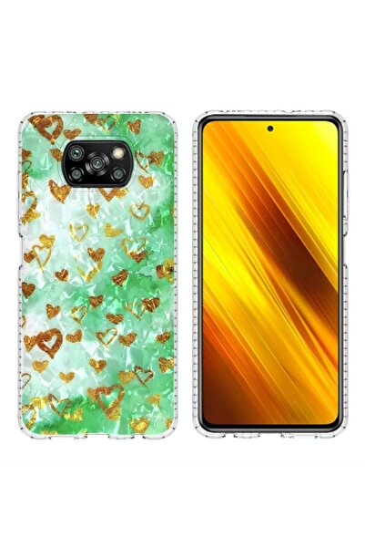sscase Airbag Σκληρή Θήκη Σιλικόνης Gold Heart (Xiaomi Poco X3 NFC/X3 Pro)