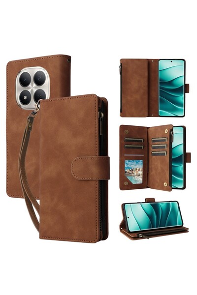 sscase Lite Zipper Θήκη Πορτοφόλι Brown (Xiaomi Redmi Note 15 4G)