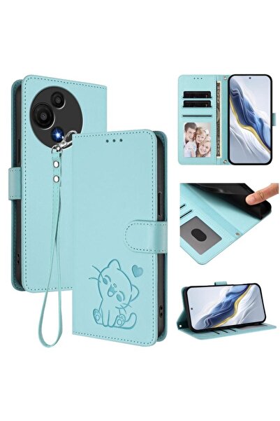 sscase Cat and Heart Θήκη Πορτοφόλι Light Blue (TCL 60 SE NxtPaper 5G)