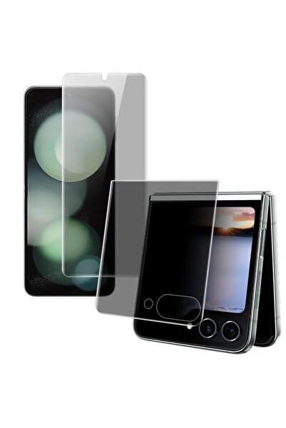 sscase Samsung Galaxy Z Flip5 5G Anti-Spy Προστατευτική Μεμβράνη Κύριας και Δ...