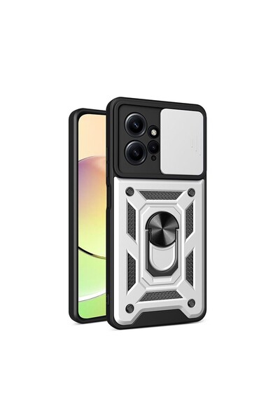 sscase Sliding Camera Σκληρή Θήκη με Δαχτυλίδι Silver (Xiaomi Redmi Note 12 4G)