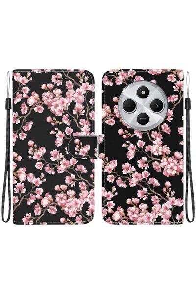 sscase Colored Drawing Θήκη Πορτοφόλι Plum Bossom (Xiaomi Redmi 14C 4G/Poco C...