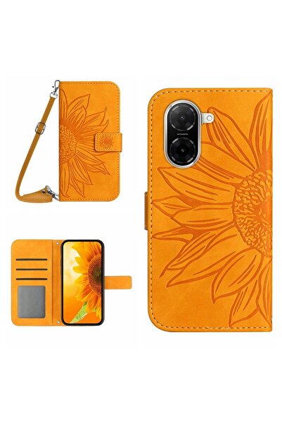 sscase Sun Flower Θήκη Πορτοφόλι Orange (Xiaomi Redmi A5 4G/Poco C71 4G)