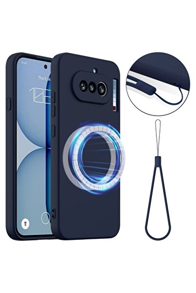 sscase MagSafe Solid Color Θήκη Σιλικόνης Dark Blue (Nothing Phone (4a))