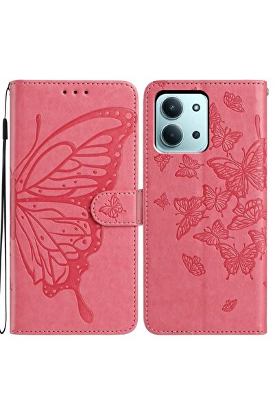 sscase Butterflies Θήκη Πορτοφόλι Pink (Xiaomi Redmi 15C 4G-5G / Poco C85 4G)