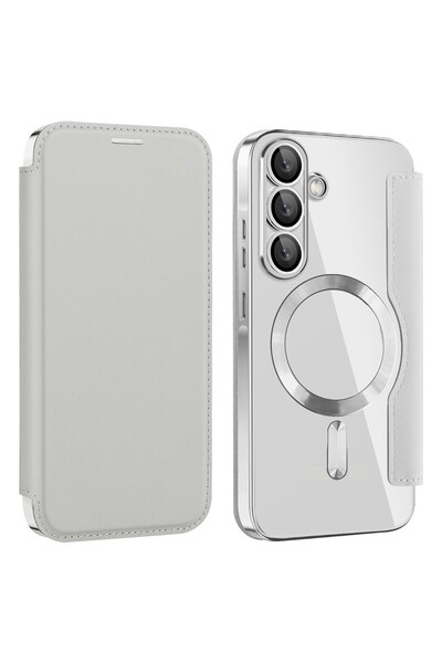 sscase Straight MagSafe Θήκη Βιβλίο Silver (Samsung Galaxy A36 5G)