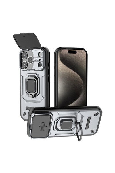 sscase Camera Cover Σκληρή Θήκη με Δαχτυλίδι Grey (Apple iPhone 17 Pro)
