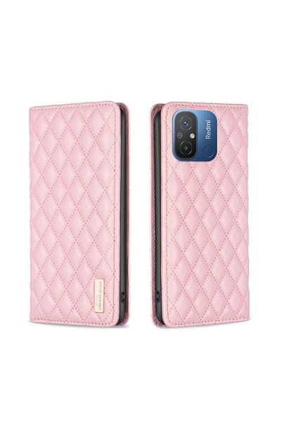 sscase Puff Rhombus Θήκη Βιβλίο Pink (Xiaomi Redmi 12C)