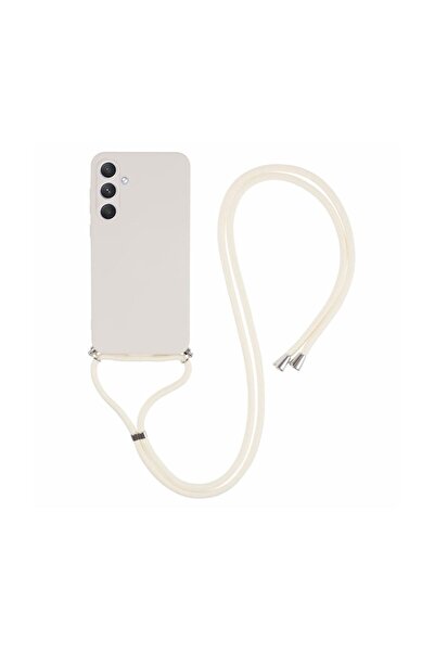 sscase Candy Colors Θήκη Σιλικόνης με Λουράκι Off White (Samsung Galaxy A55 5G)