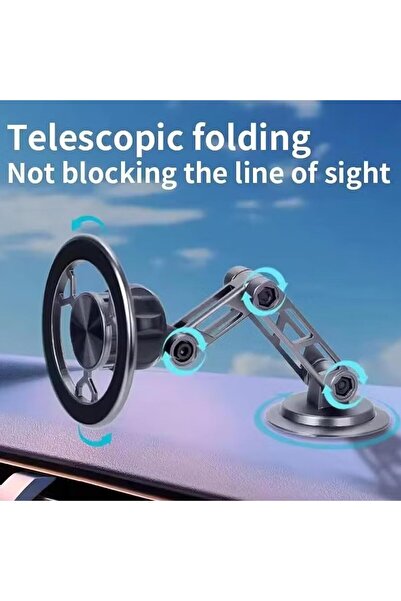 Auto Family FZE 360° Rotating Magnetic Car Phone Holder for Dashboard – Strong Magnet Mobile Stand, Foldable Adjustable Phone Mount