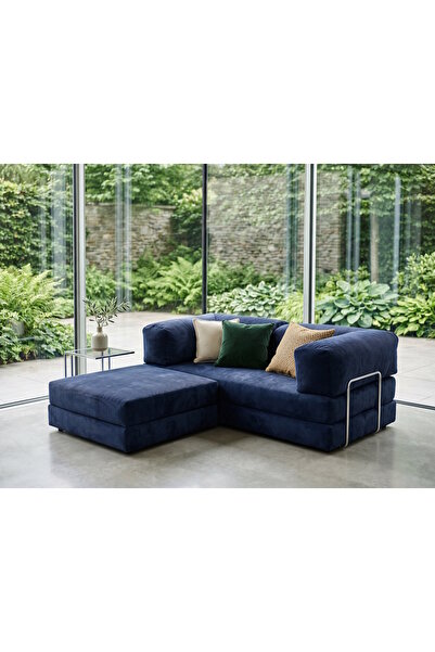 DECHOME 180X180 50 DNS Köşe Takımı | Modern Fitilli Kadife | Köşe Koltuk | Mo...