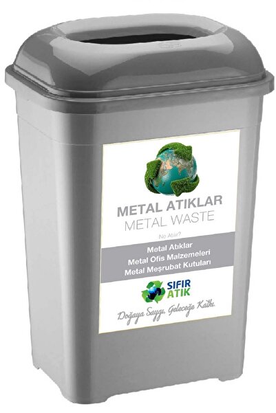 DEEMBRO Sıfır Atık Kutusu 50 Lt Geri Dönüşüm Kutusu Atık Kovası Plastik Büyük Boy 33*43*60 Cm atık kutusu çeşitleri