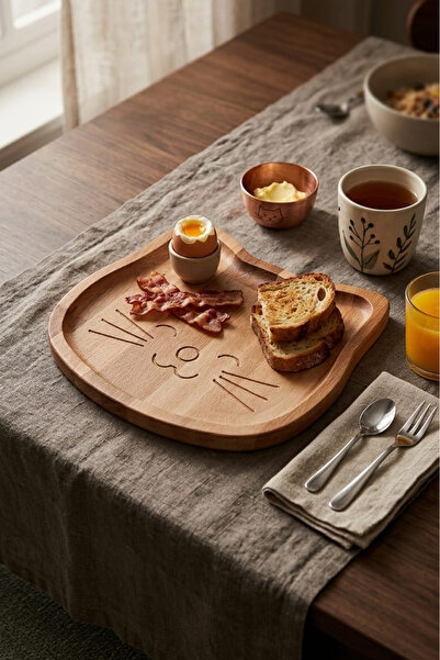 K&G foot rest Wooden Presentation Tray Breakfast and Snack Plate