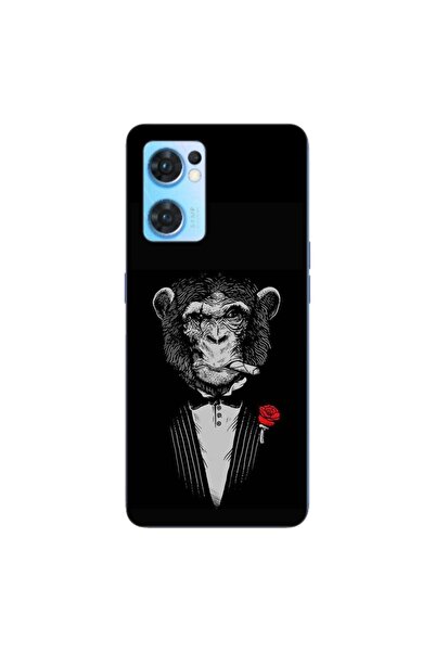 OEM Case compatible with Oppo Reno7 5G Silicone Gel Tpu Model Cigar Monkey