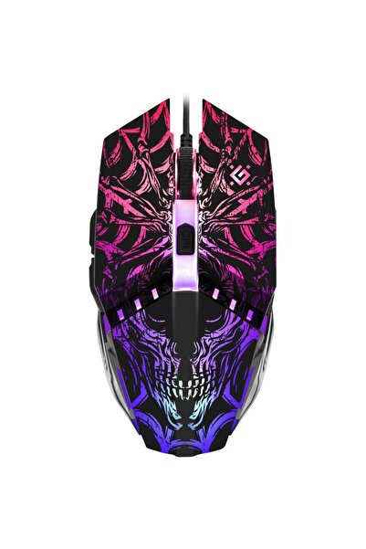 Defender Mouse Gaming GM-670L, cu fir, iluminare RGB (Negru)