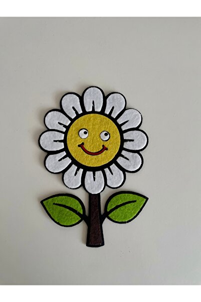 KEÇEYE DAİR NE VARSA Keçe papatya figürü