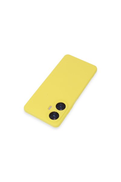 Hobibahçem Realme C55 Case Nano Inside Velvet Silicone - Yellow