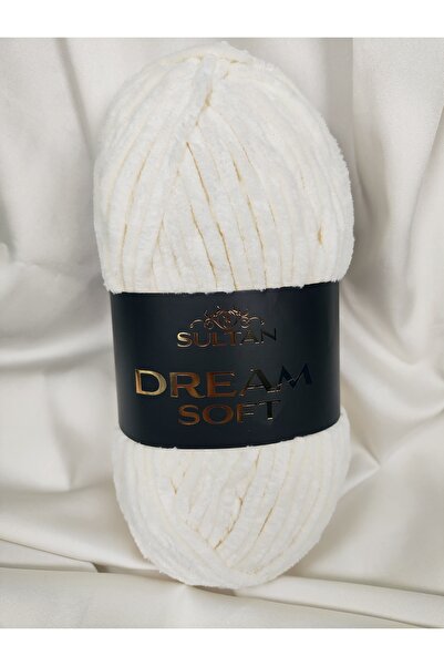 Sultan Dream Soft Velvet Light White Hand Knitting Yarn 100Gr. 120 Meters. (1...