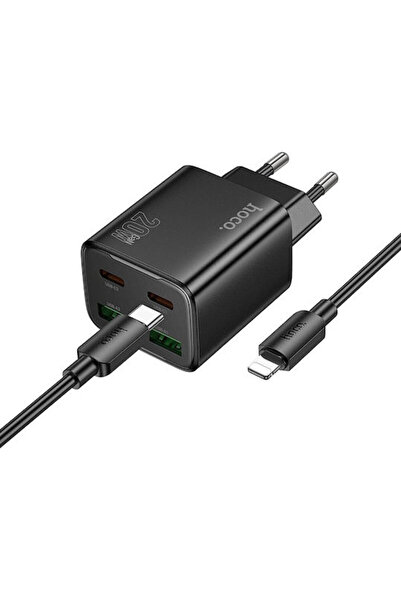hoco. Φορτιστής Hoco GaN με 2 θύρες USB-A και 2 θύρες USB-C και Καλώδιο USB-C...