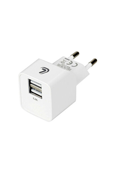 Lampa Φορτιστής Χωρίς Καλώδιο με 2 Θύρες USB-A 12W Λευκό (L3869.0)