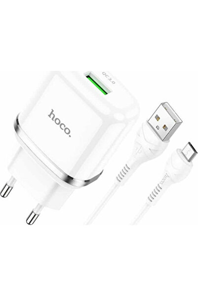 hoco. Φορτιστής Hoco με θύρα USB-A και καλώδιο micro USB 18W Quick Charge 3.0...