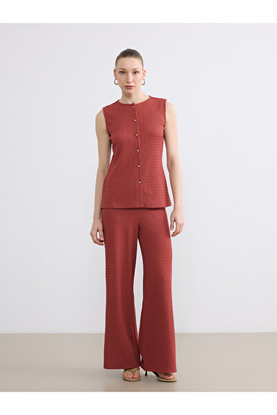 LC Waikiki Elastic Waist Textured Women's Trousers