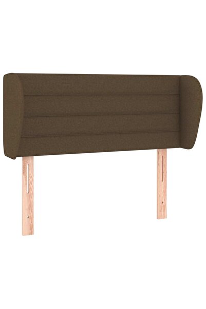vidaxl Dark brown headboard with wings 83x23x78/88 cm textile