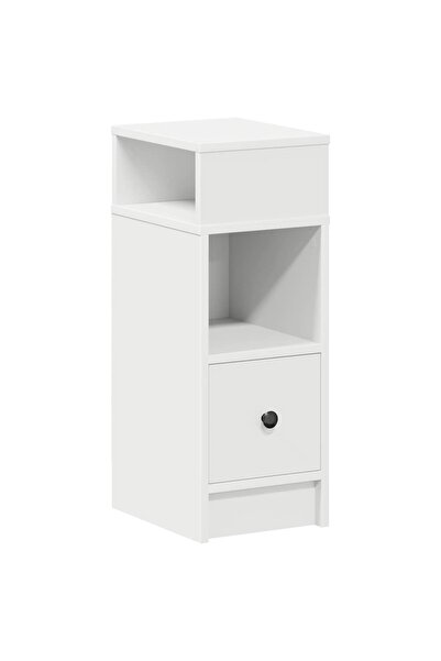 vidaxl Noptiera cu sertar alb 25x31x66 cm