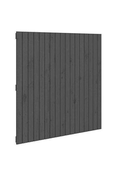 vidaxl Tăblie de pat pentru perete, gri, 108x3x110 cm, lemn masiv pin