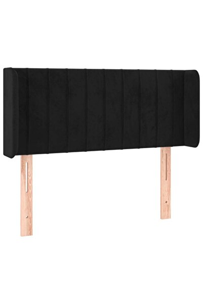 vidaxl Black headboard with wings 93x16x78/88 cm Velvet