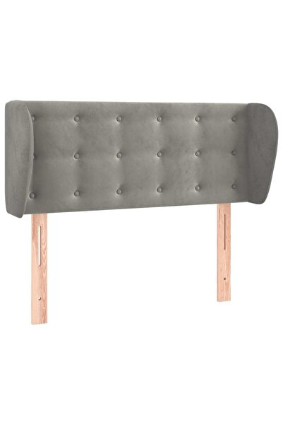 vidaxl Light grey headboard with wings 93x23x78/88 cm Velvet
