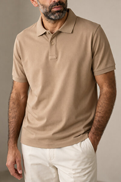 hateko Raymons 95% Cotton 5% Elastane Pique Polo Collar T-Shirt – Regular Fit