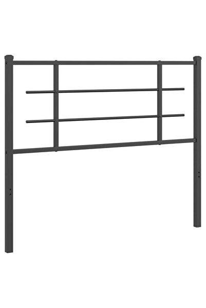 vidaxl Metal replacement headboard, black, 107 cm
