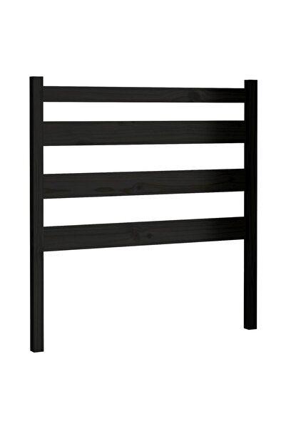 vidaxl Tăblie de pat, negru, 81x4x100 cm, lemn masiv de pin