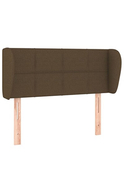 vidaxl Dark brown headboard with wings 103x23x78/88 cm textile